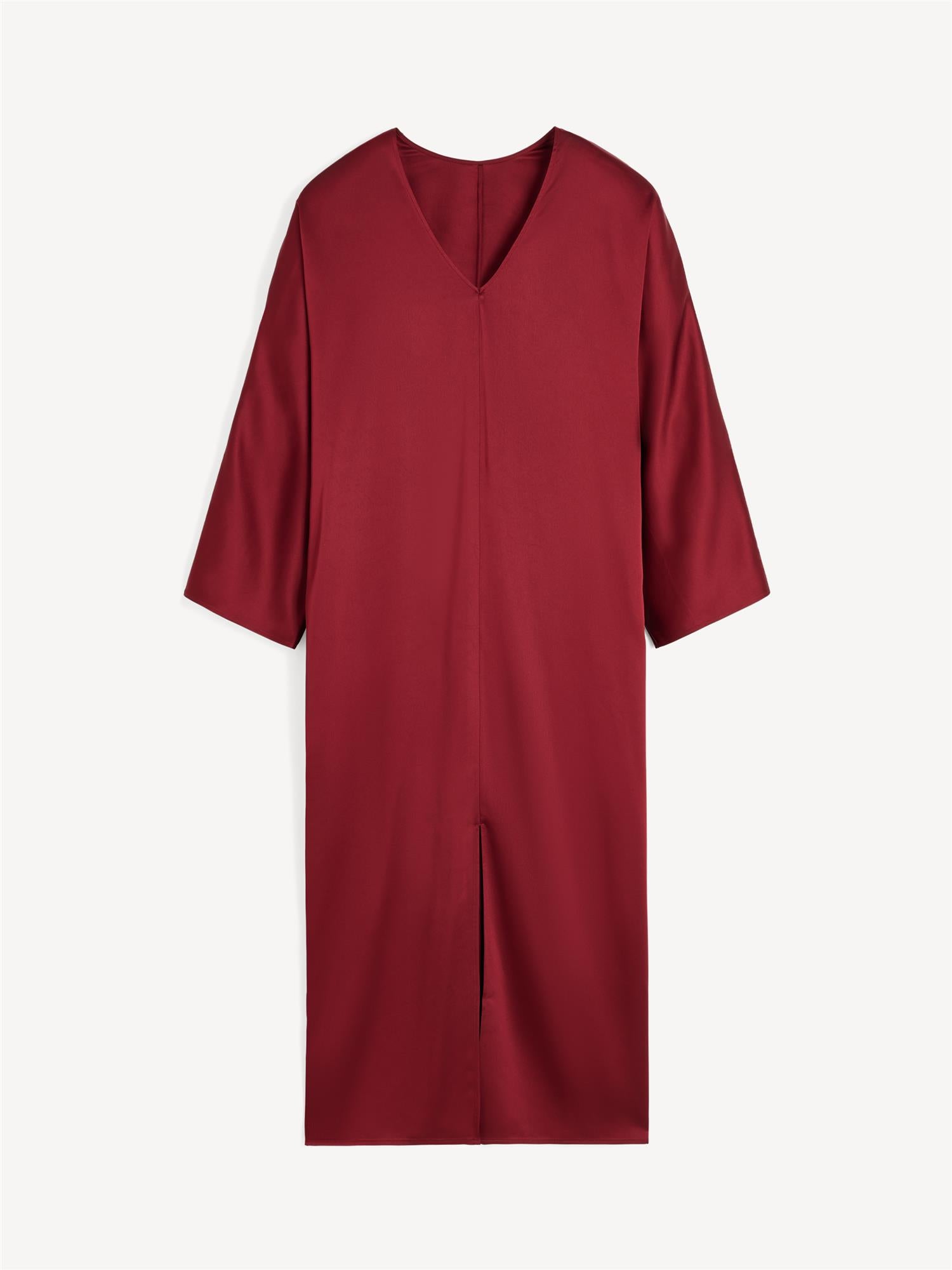 LUCINA Sateng kjole Burgunder