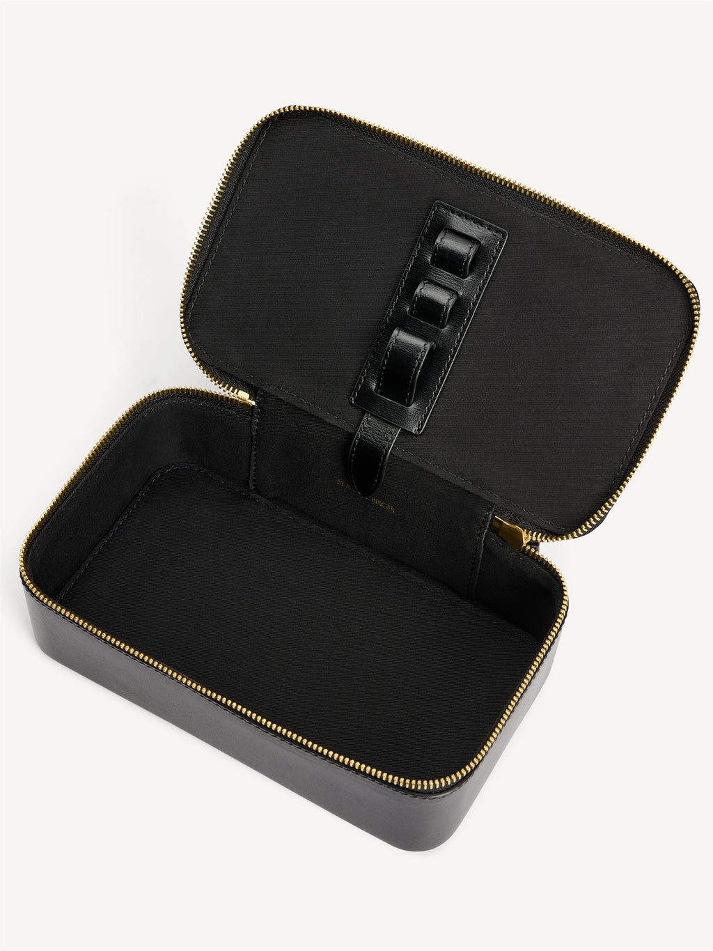 aya makeup, sminkeveske, Resirkulert skinn, Gummi, Andre fiber, Polyurethane, sort, by malene birger