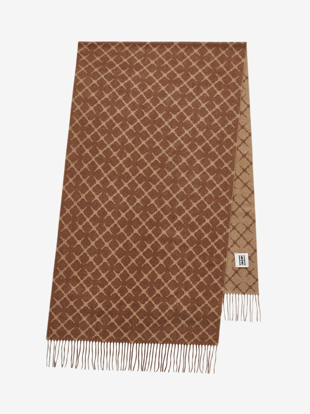 ortega, skjerf, ull, kashmir, beige, brun, by malene birger