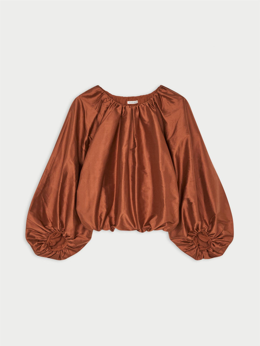 SEMARA Bluse i 100% silke Mørke oransje
