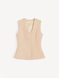 MERLIN Boucle vest Beige