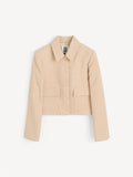 ANNIE Kort Boucle Blazer Beige
