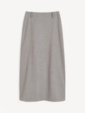 By Malene Birger Palomie dress-skjørt i grå og brun melert ullmiks med nett passform.