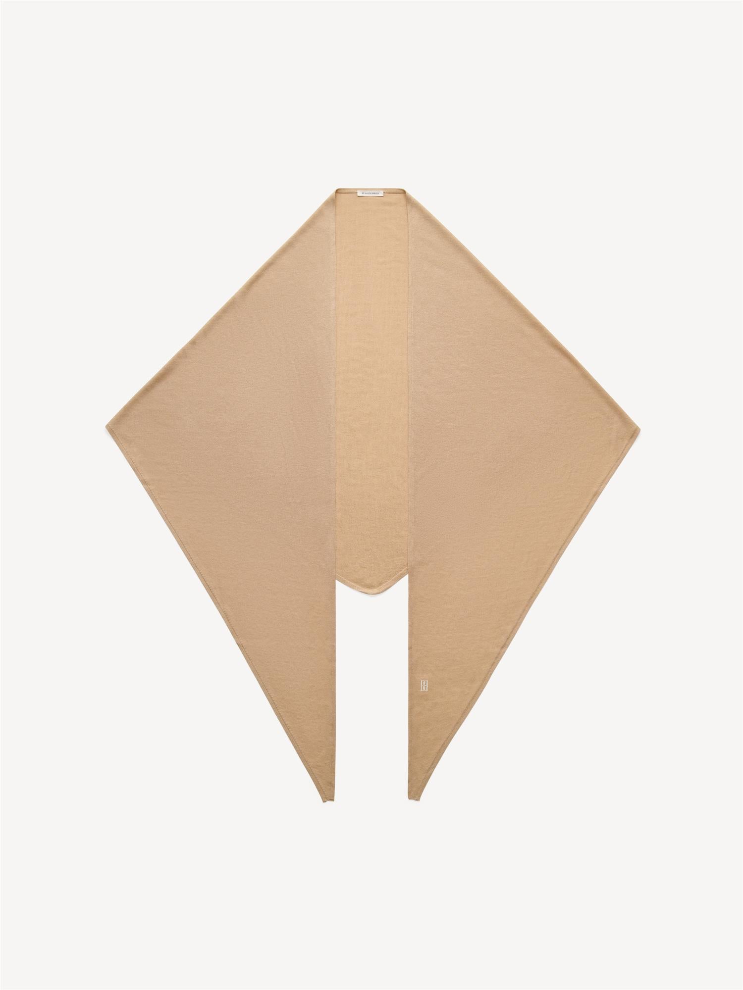 DOROTHEA Skjerf i ull og silke Beige