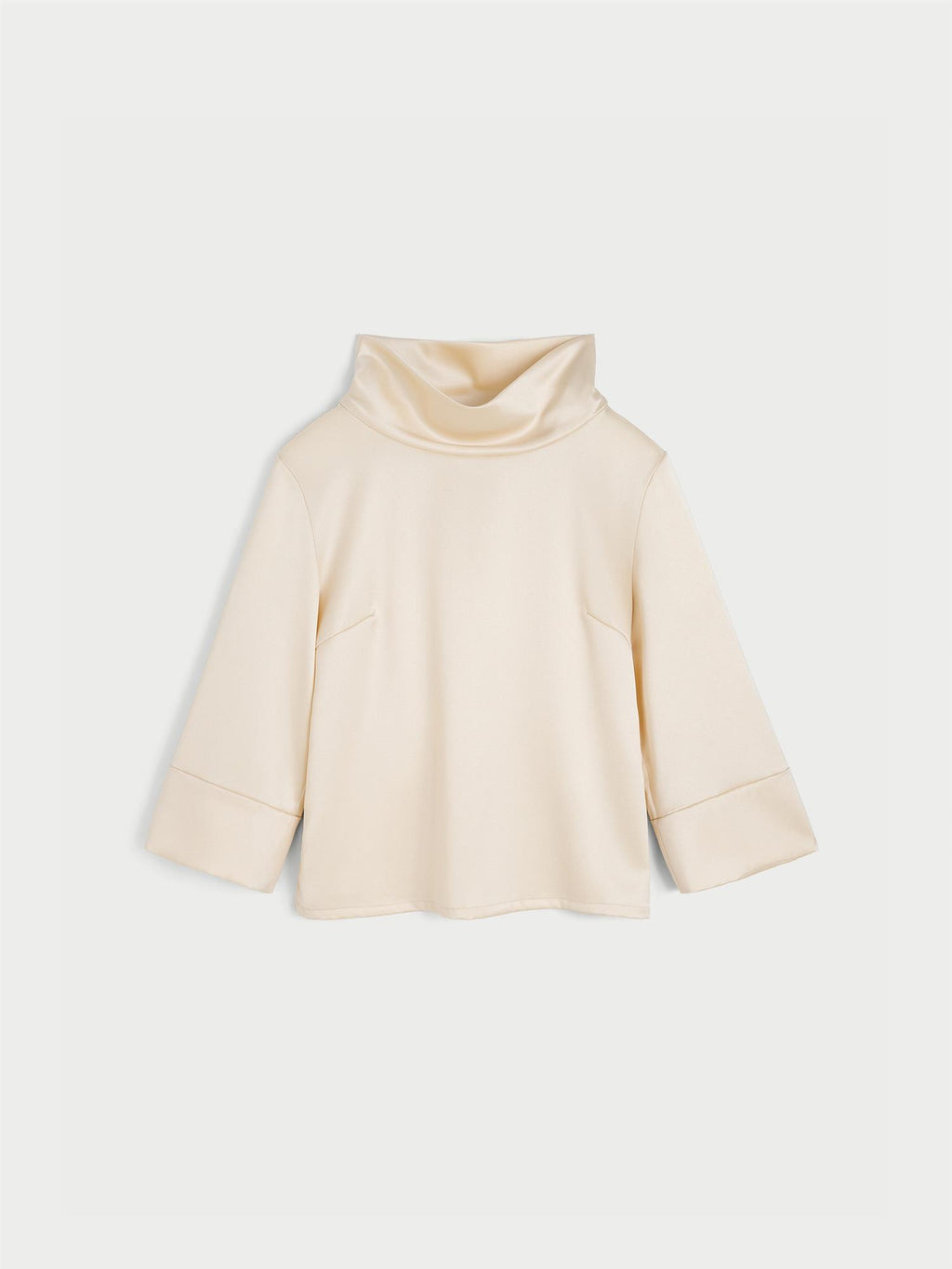 VICA Sateng bluse Kremfarget