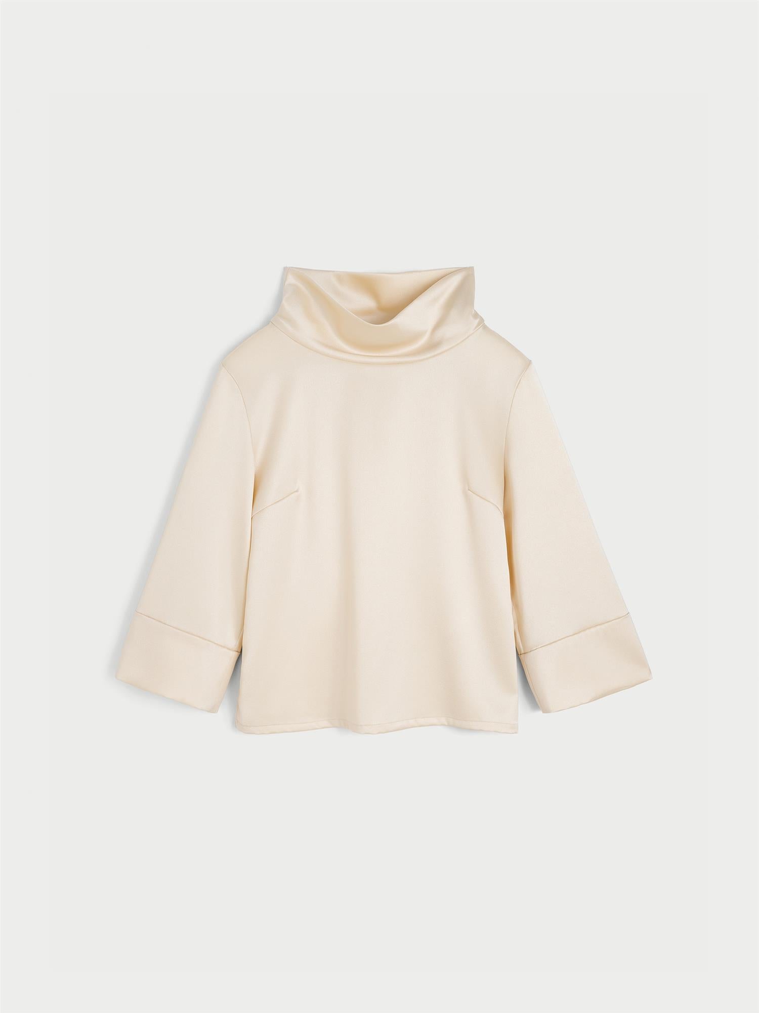 VICA Sateng bluse Kremfarget