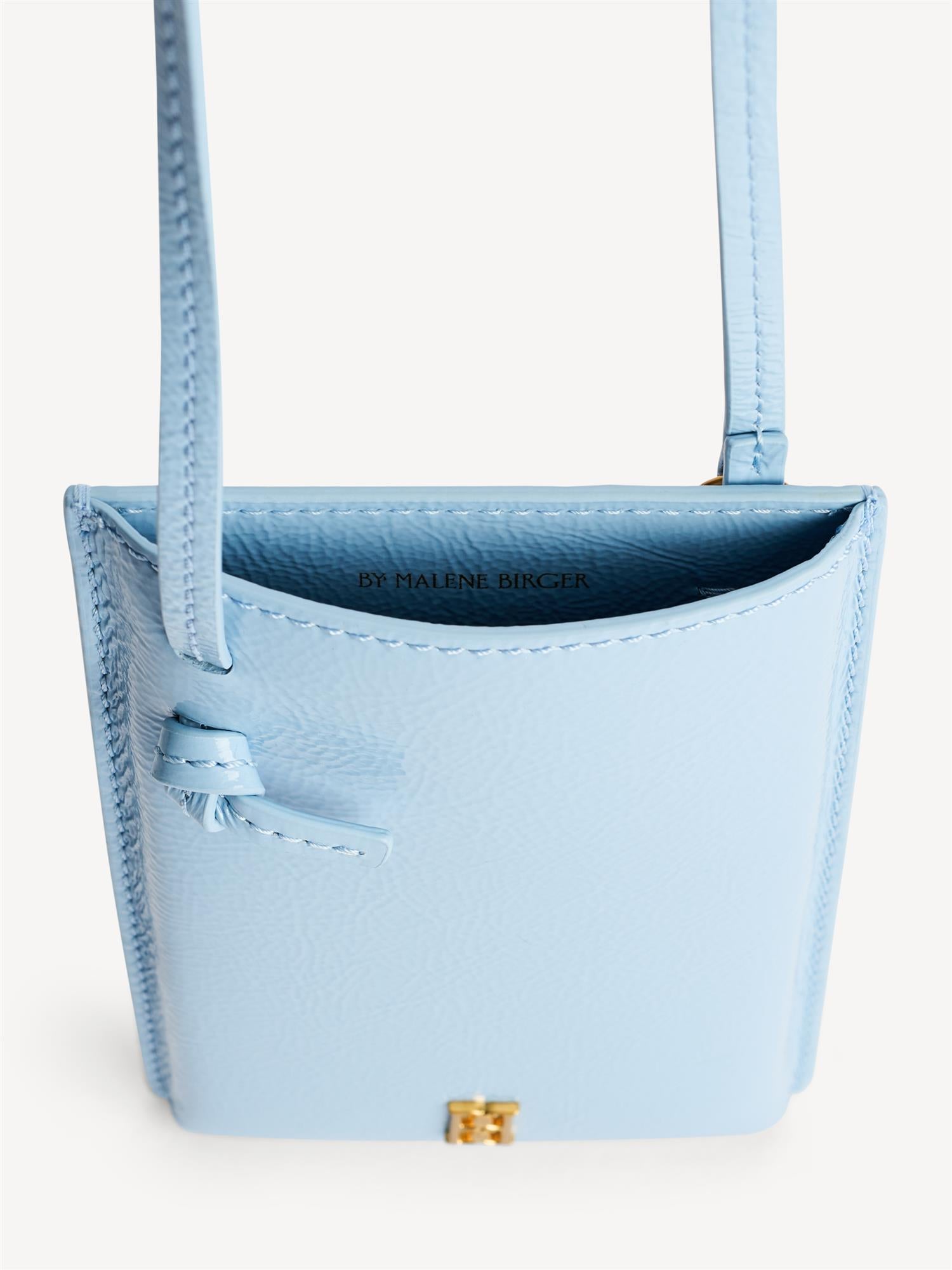 AYA PHONE Mobilveske med lakkert skinn lyseblå