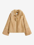 odellies, jakke, lammeskinn, beige, by malene birger