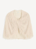 PINLA Cape med frynser Beige