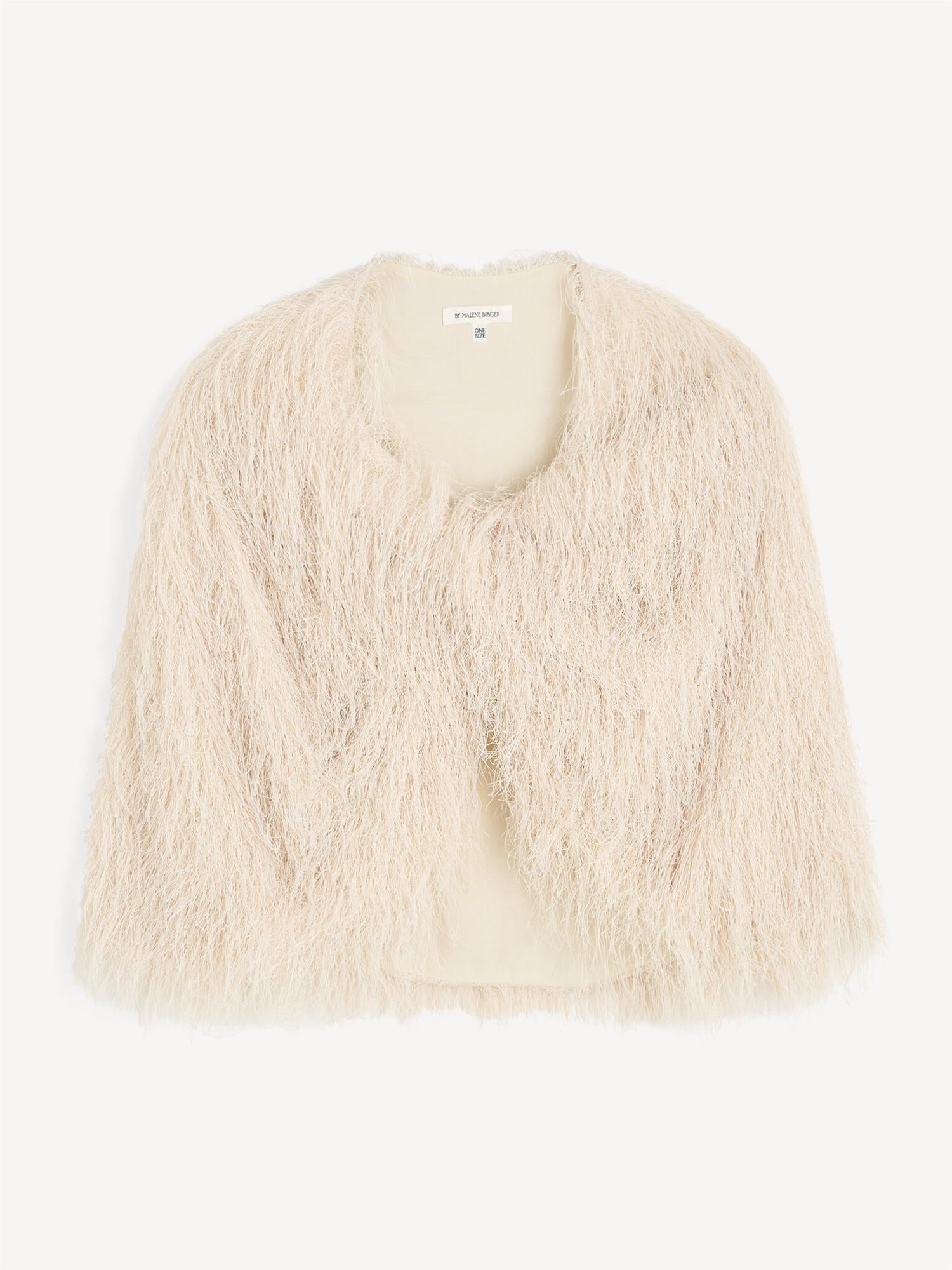 PINLA Cape med frynser Beige