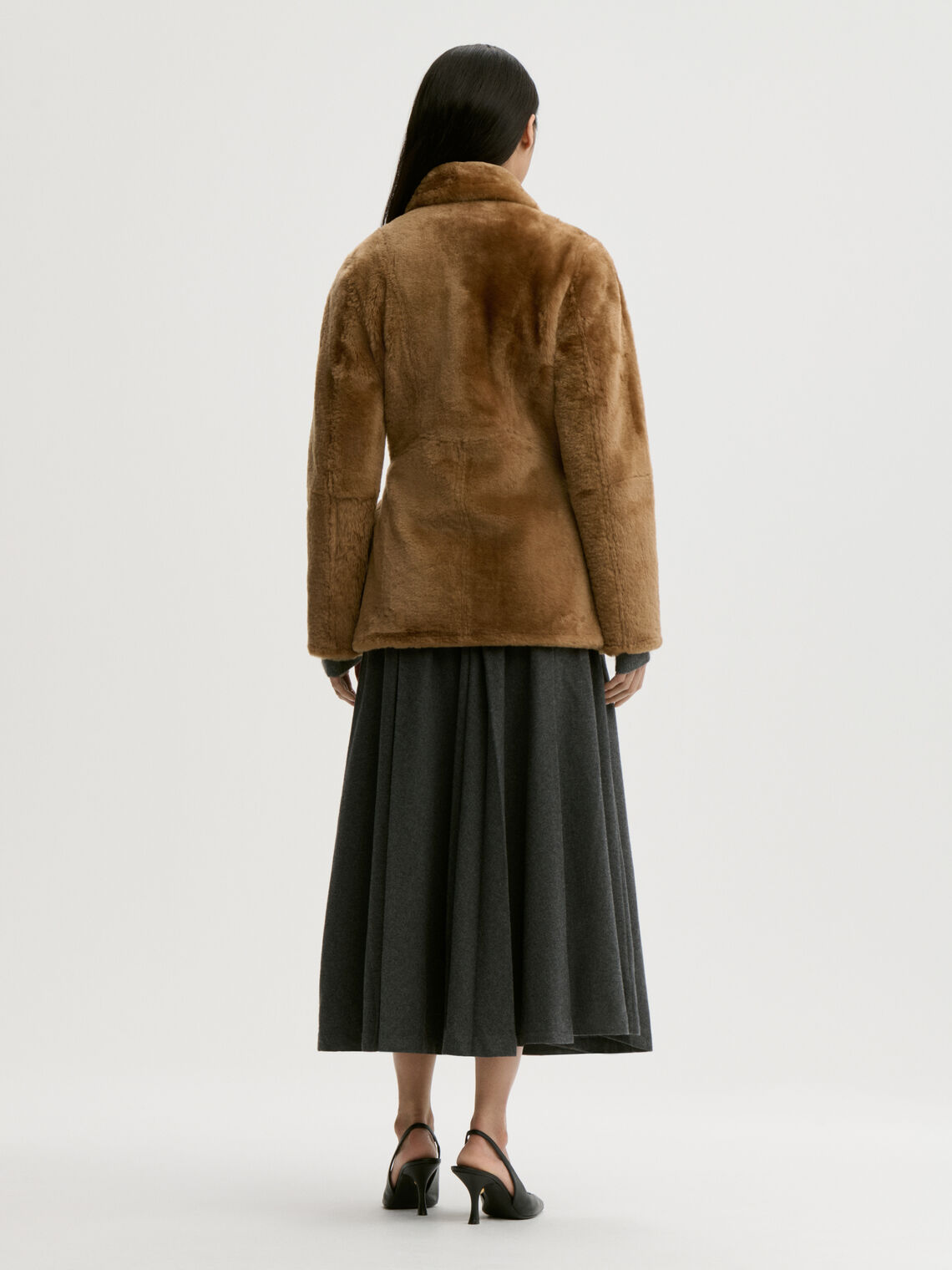 ADELINE Shearling jakke Brun