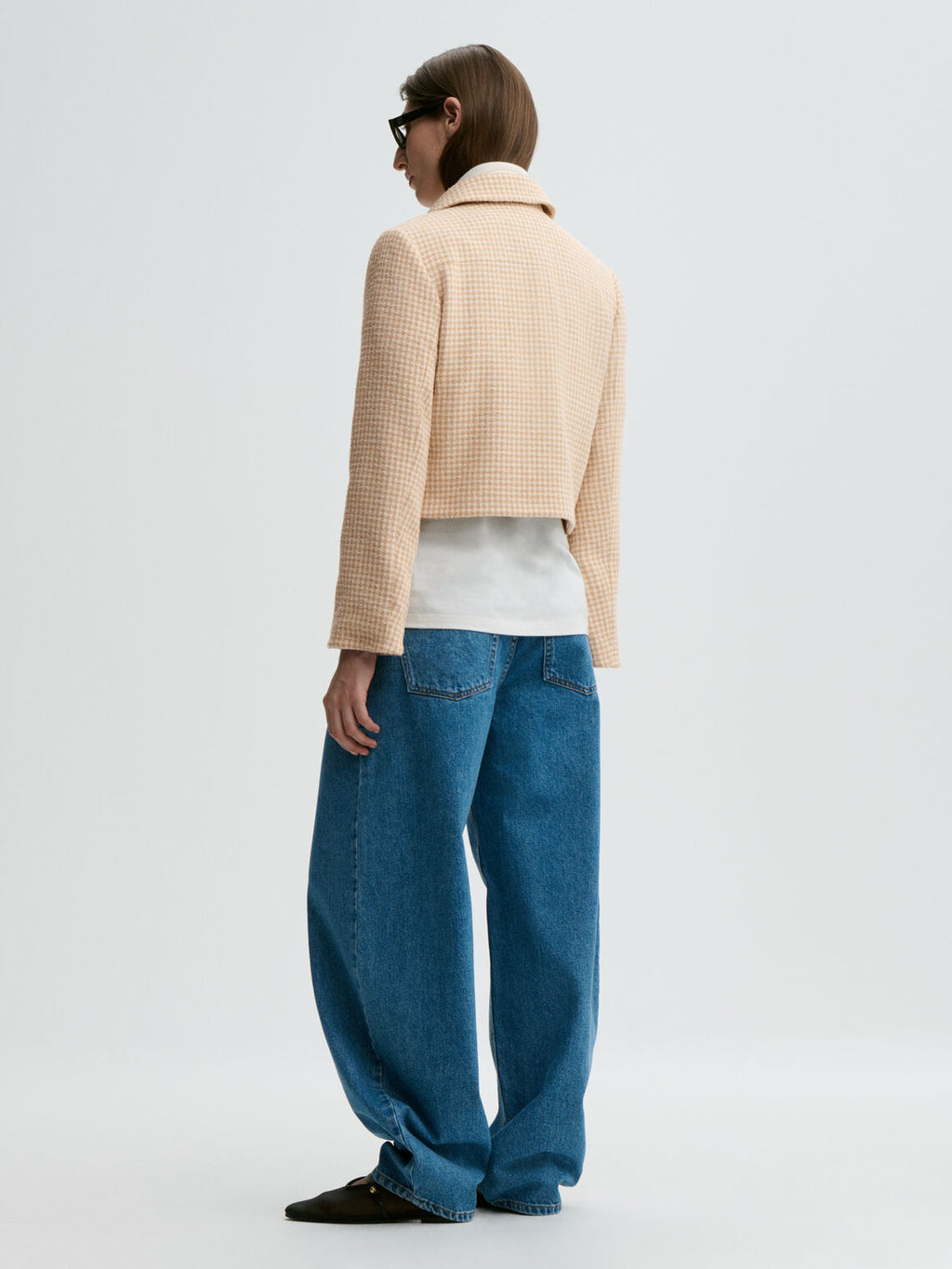 ANNIE Kort Boucle Blazer Beige