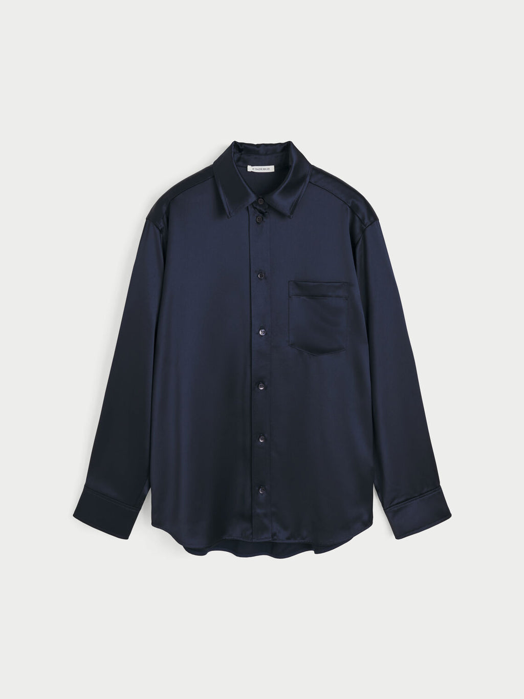 AUDREY SATIN Skjorte bluse Mørkeblå