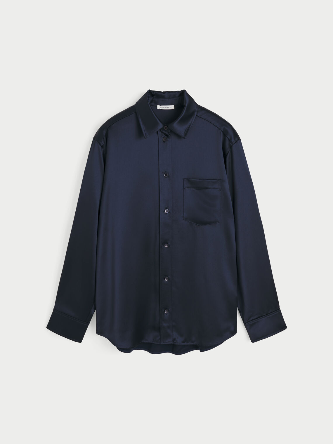 AUDREY SATIN Skjorte bluse Mørkeblå