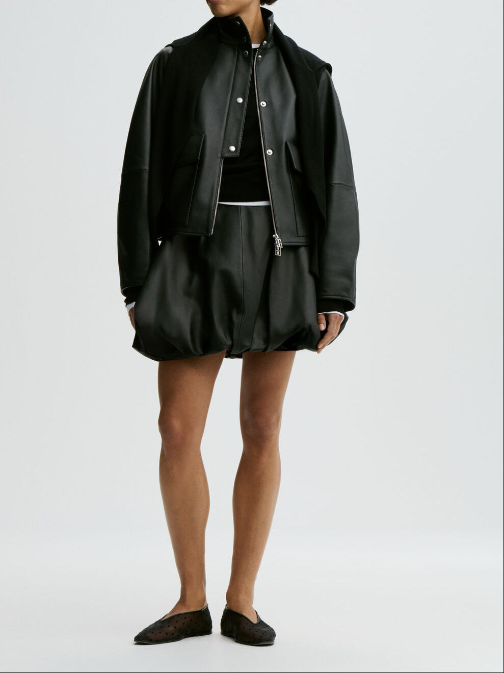 SUZANNE Skinnjakke Sort