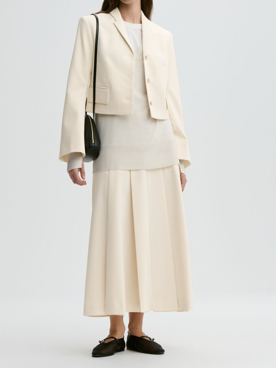 HARRIET Kort blazer kremhvit