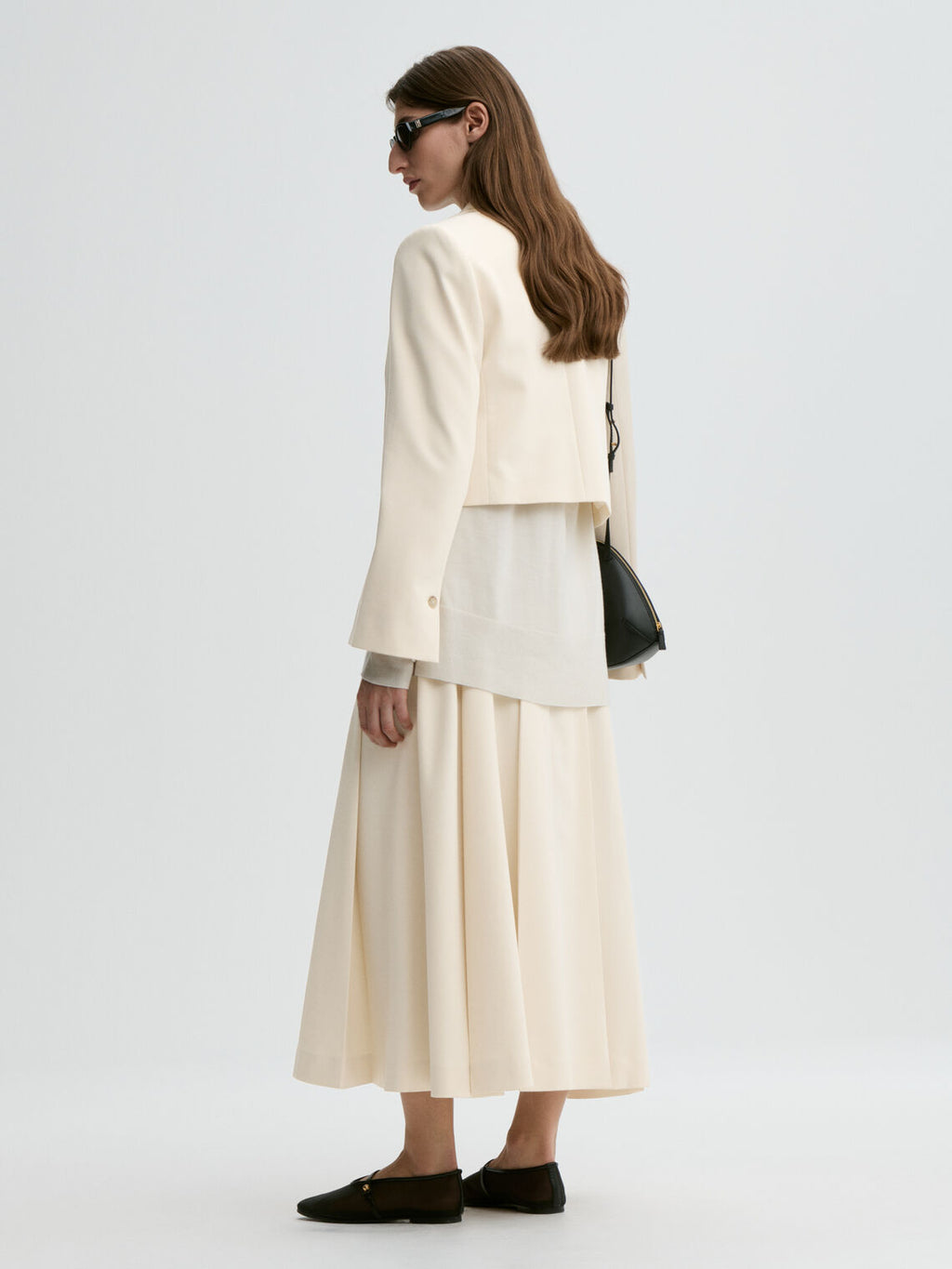 HARRIET Kort blazer kremhvit