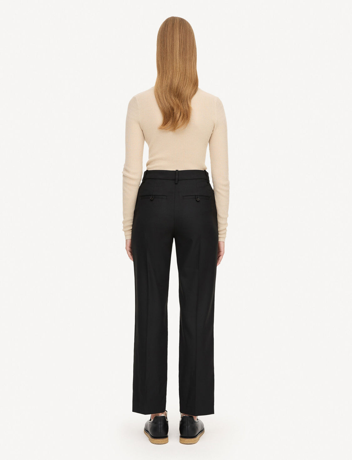 igda, bukser, polyester, viskose, elastane, sort, By Malene Birger