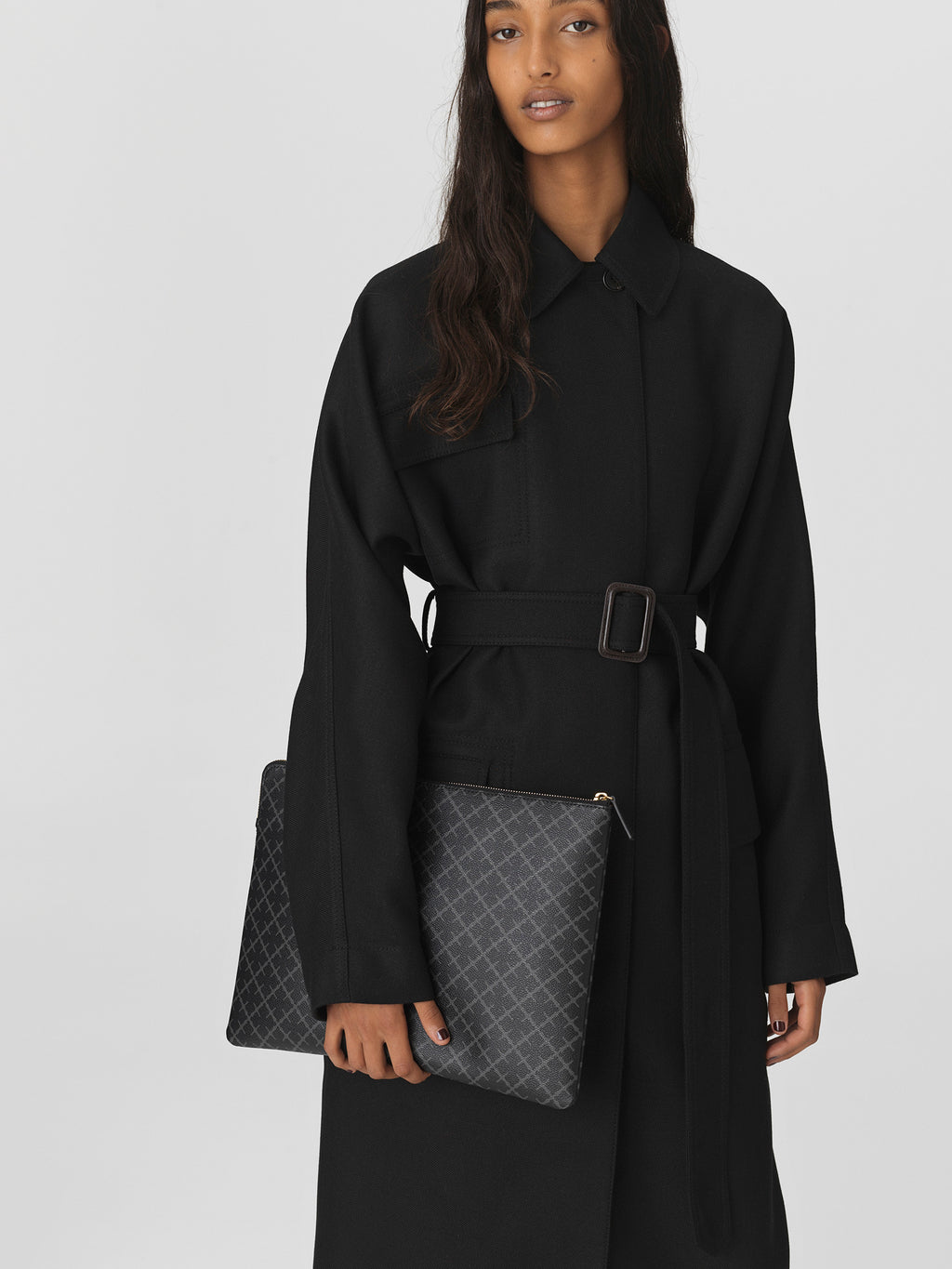 ivy laptop, mappe, polyvinyl chloride, mørkegrå, by malene birger