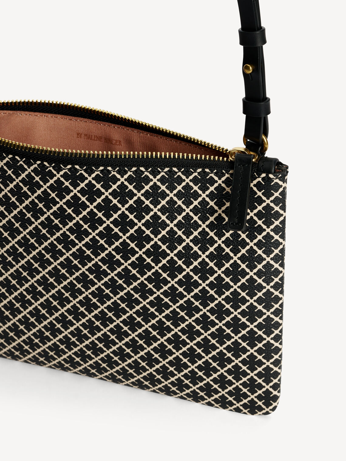 IVY PURSE i Mikroprint Sort og Hvit