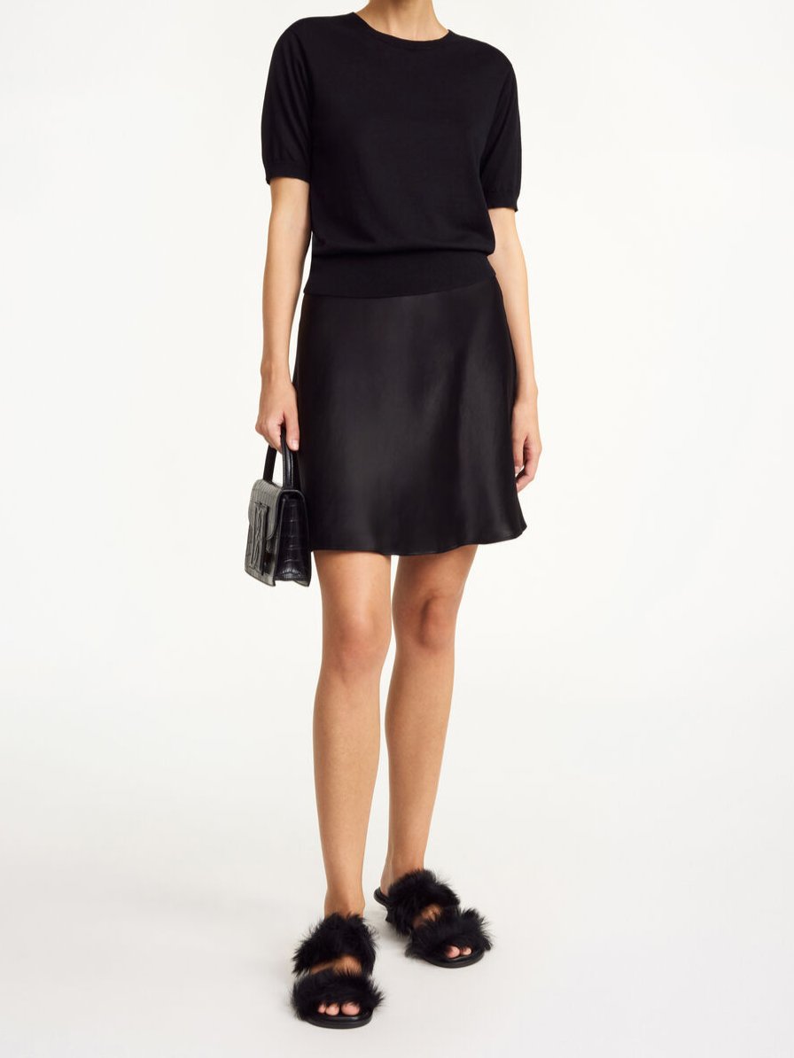 lelle, genser, lyocell, ull, silke, sort, by malene birger