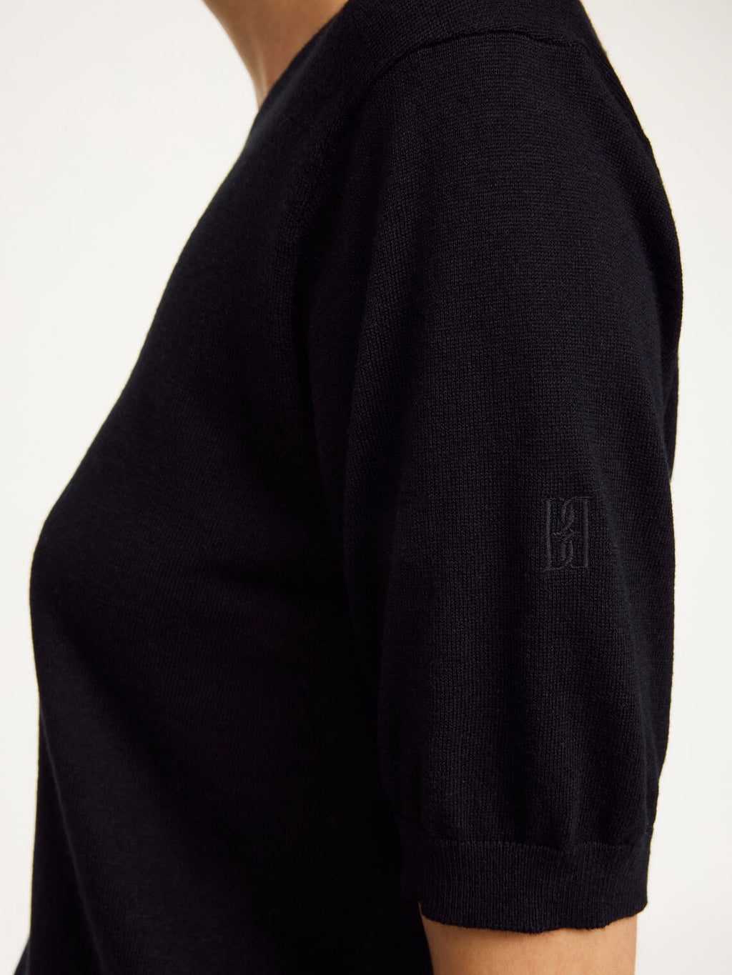 lelle, genser, lyocell, ull, silke, sort, by malene birger