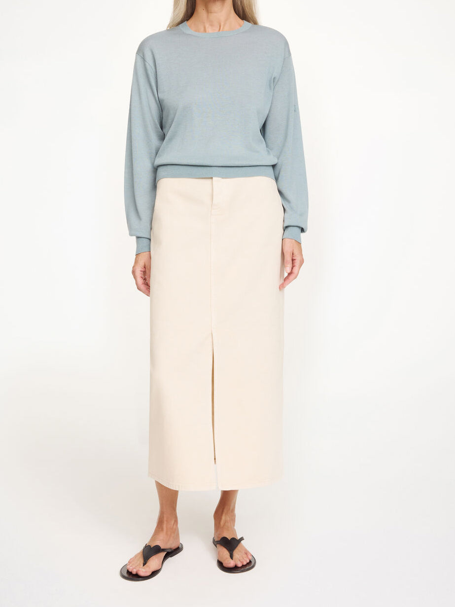 MANTEA Delikat, tynn genser Lyseblå