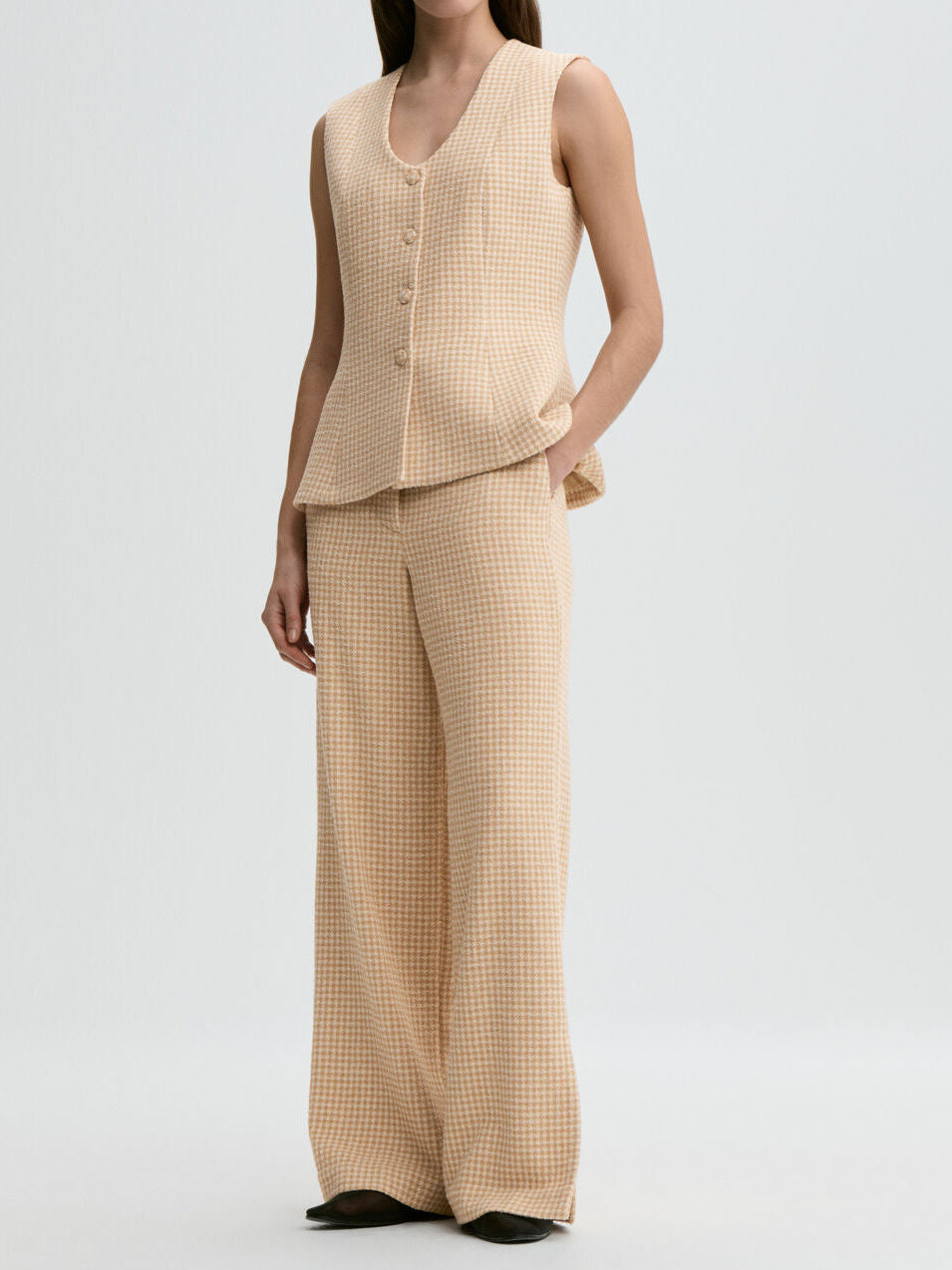 ANNIE Kort Boucle Blazer Beige