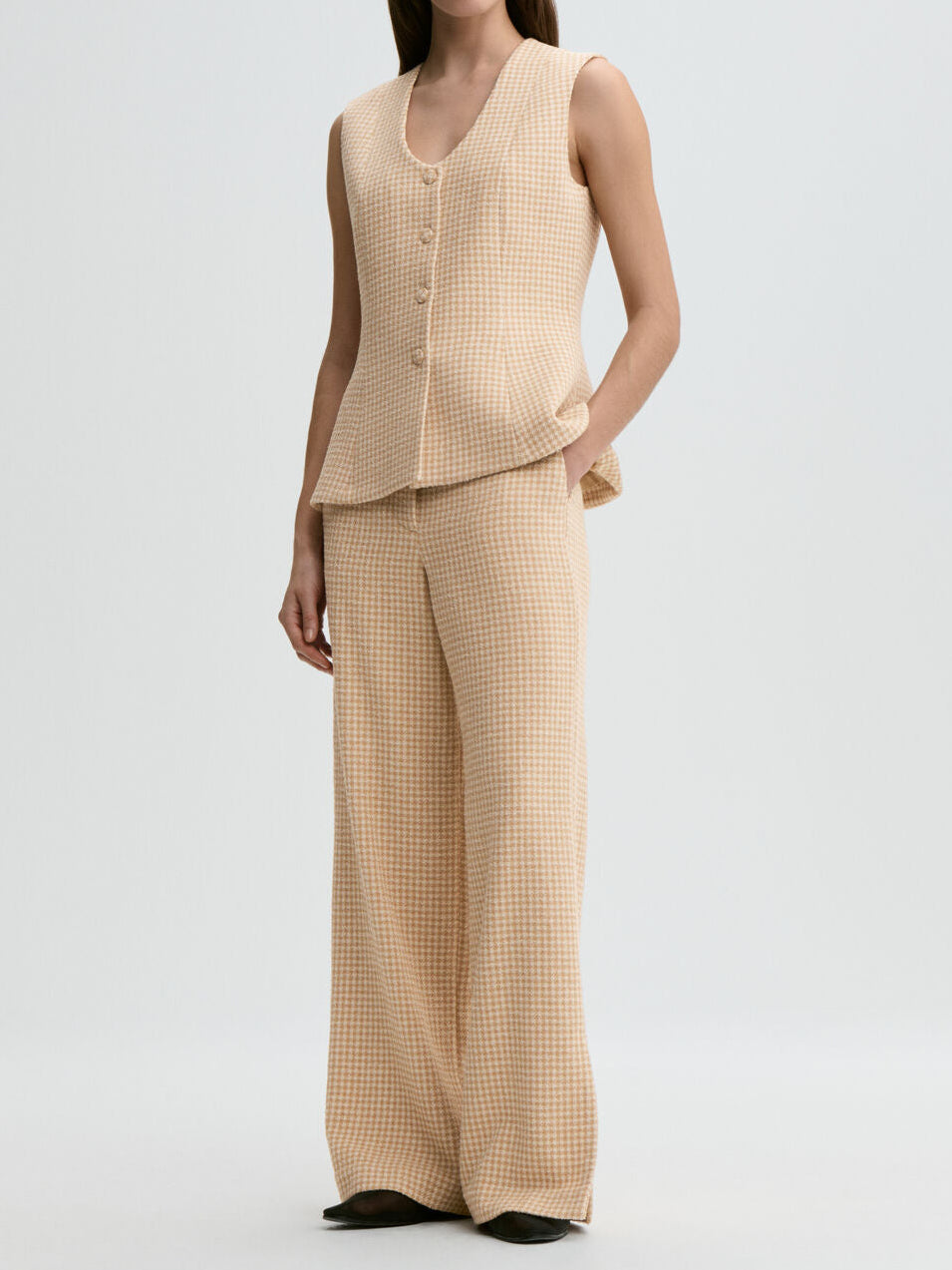 MERLIN Boucle vest Beige