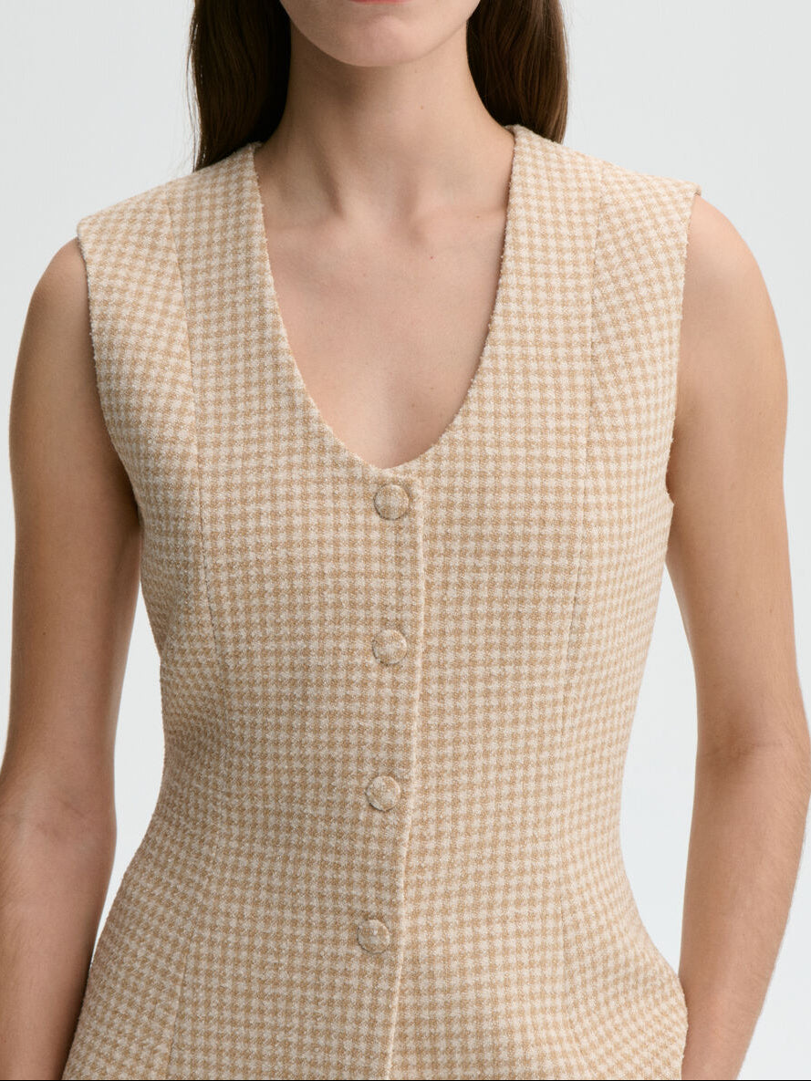 MERLIN Boucle vest Beige