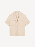 NANNA Kortermet bluse Beige