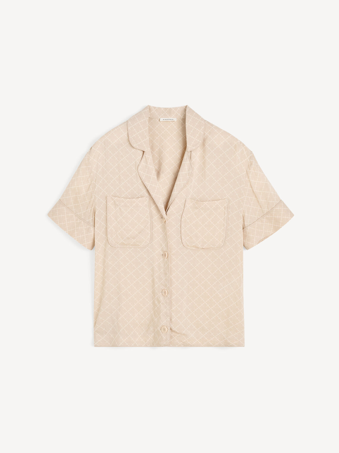 NANNA Kortermet bluse Beige