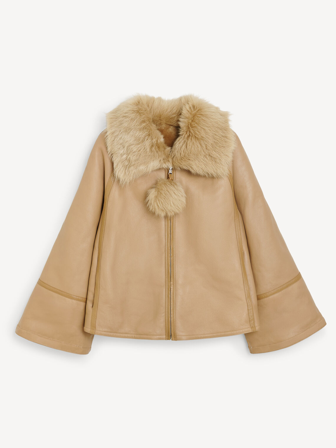odellies, jakke, lammeskinn, beige, by malene birger
