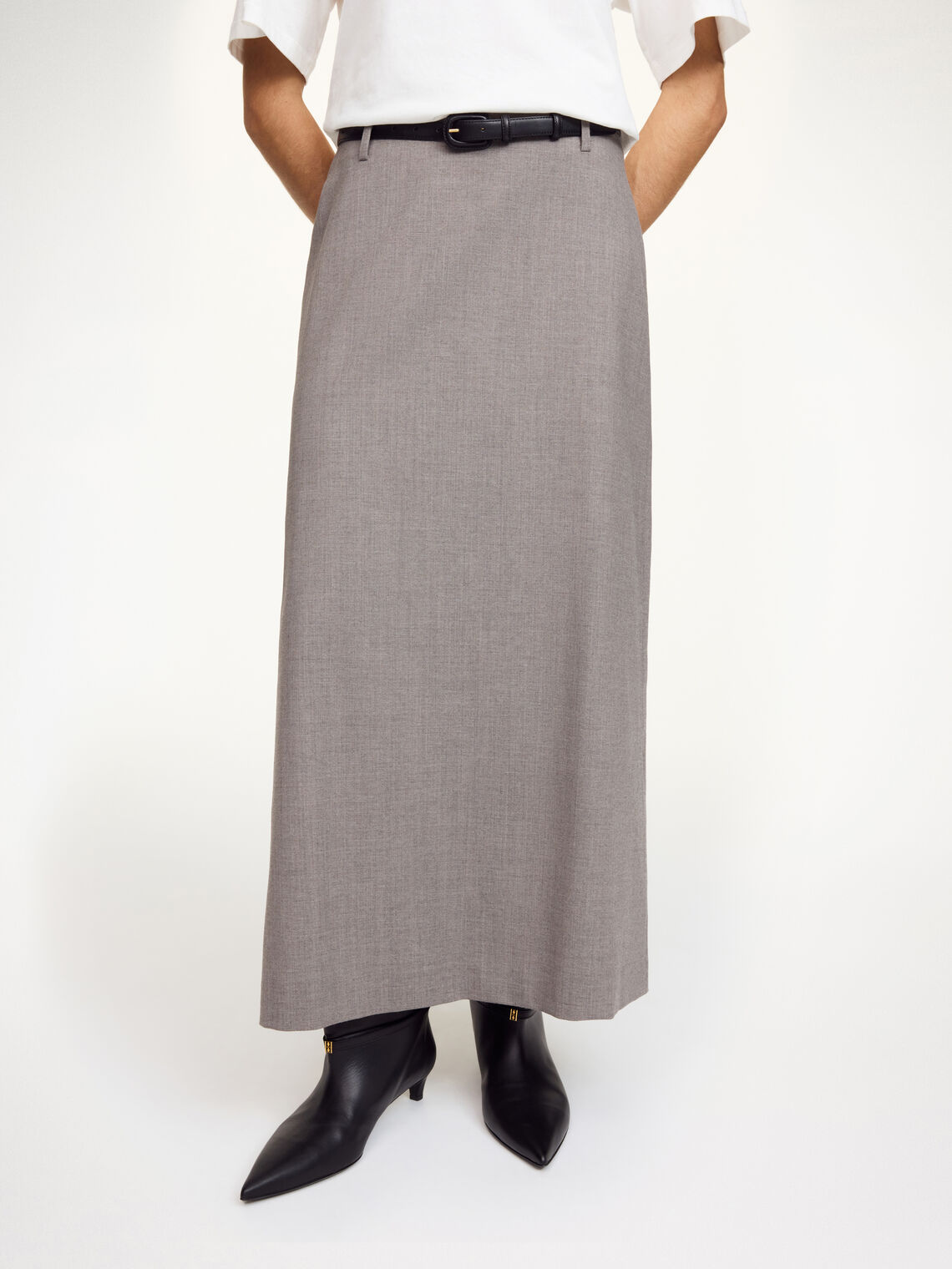PALOMIE Dress skjørt Grå med brun melert.