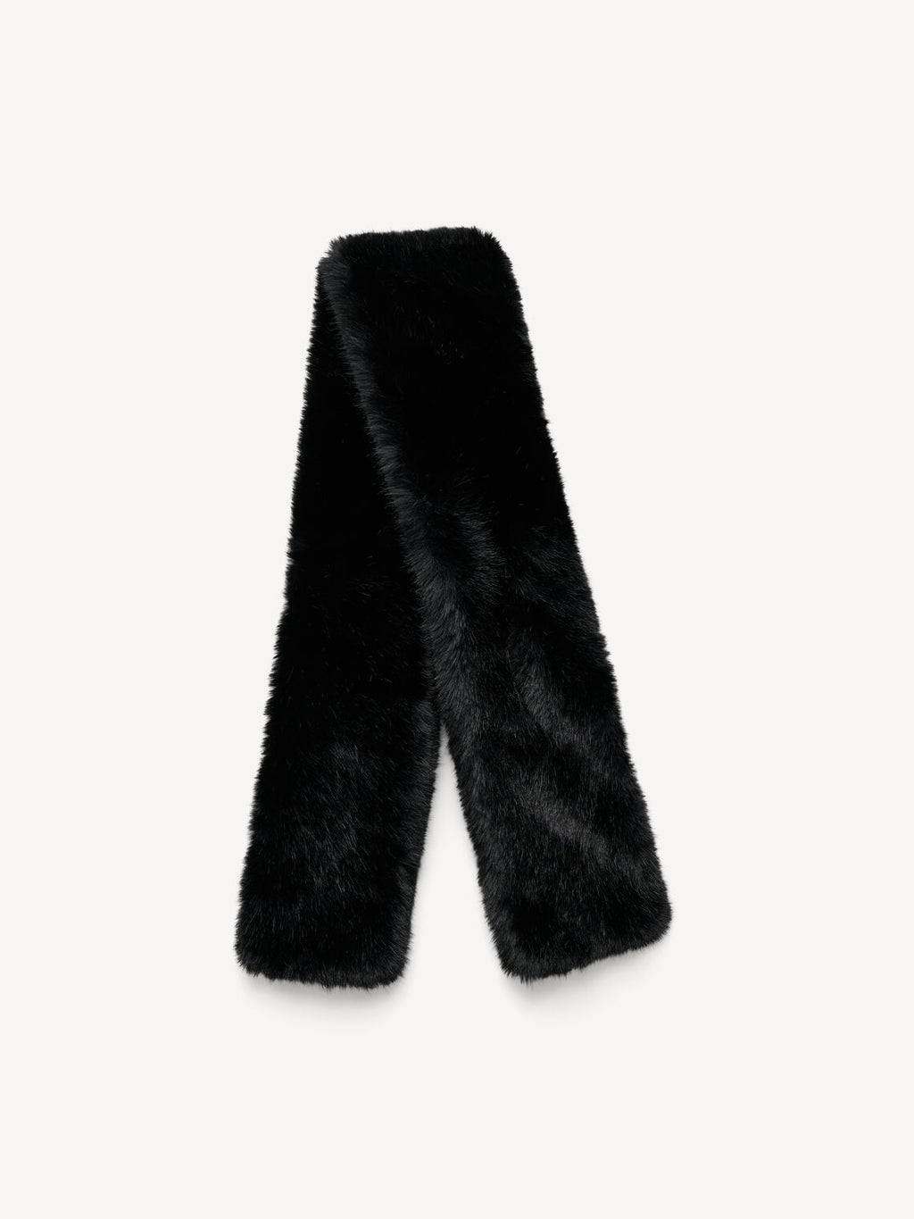 PELLA Faux Fur skjerf Sort