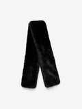 PELLA Faux Fur skjerf Sort