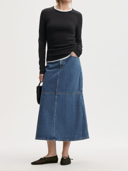 SOLENE DENIM Skjørt Blå