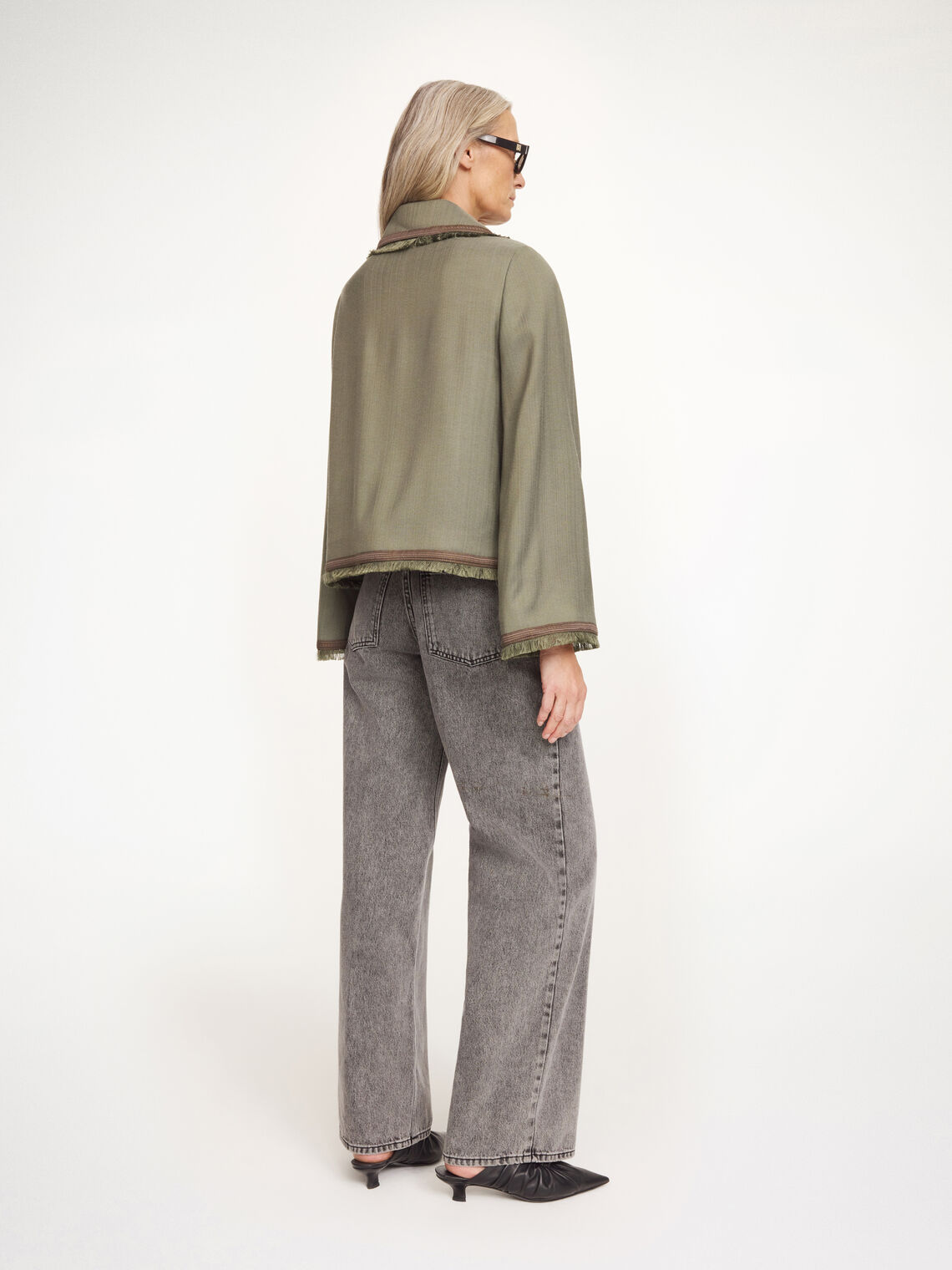 WELLON Virgin ull jakke Olivengrønn