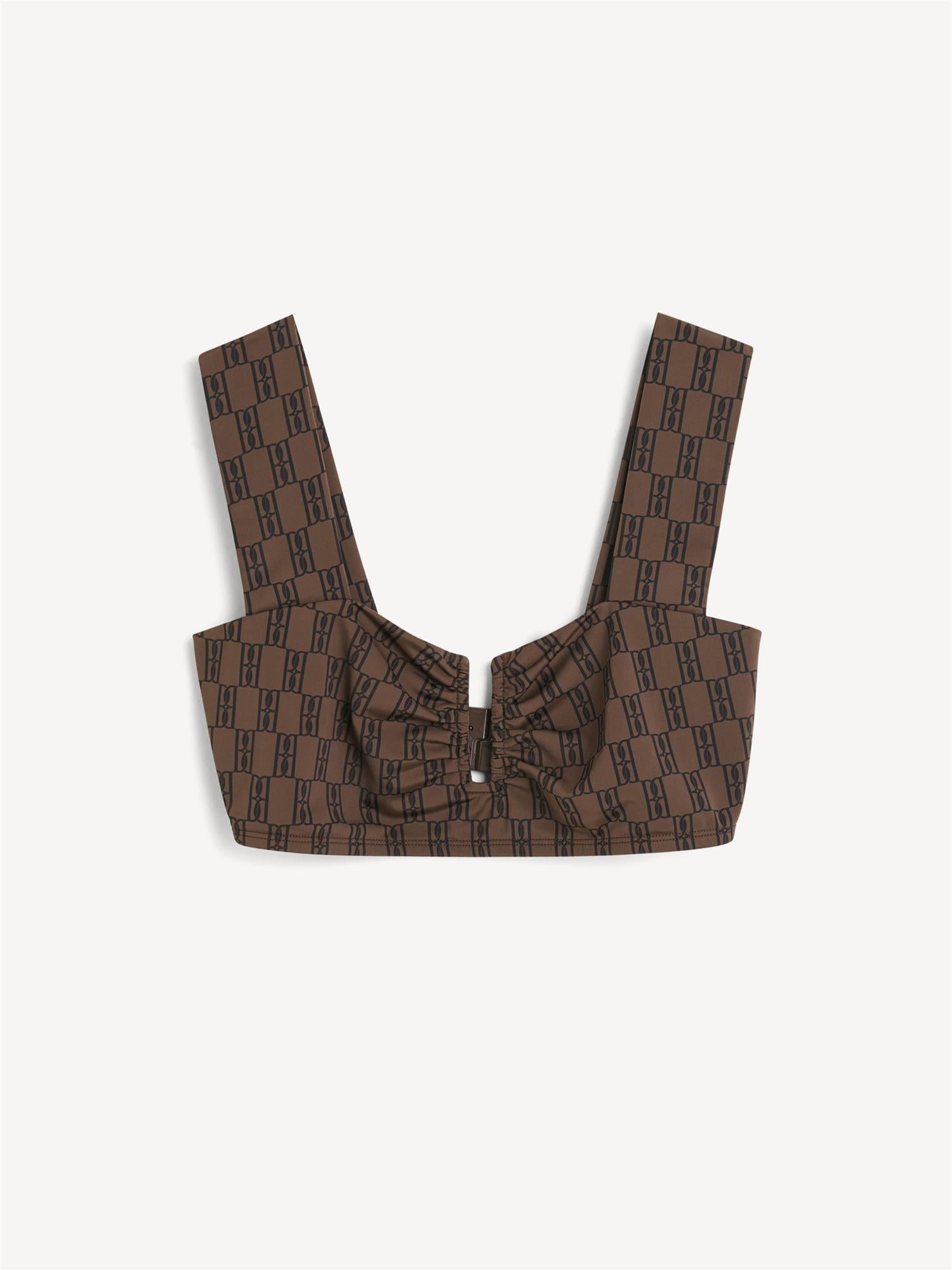 belira top, bikini top, Resirkulert polyamide, elastane, brun, by malene birger