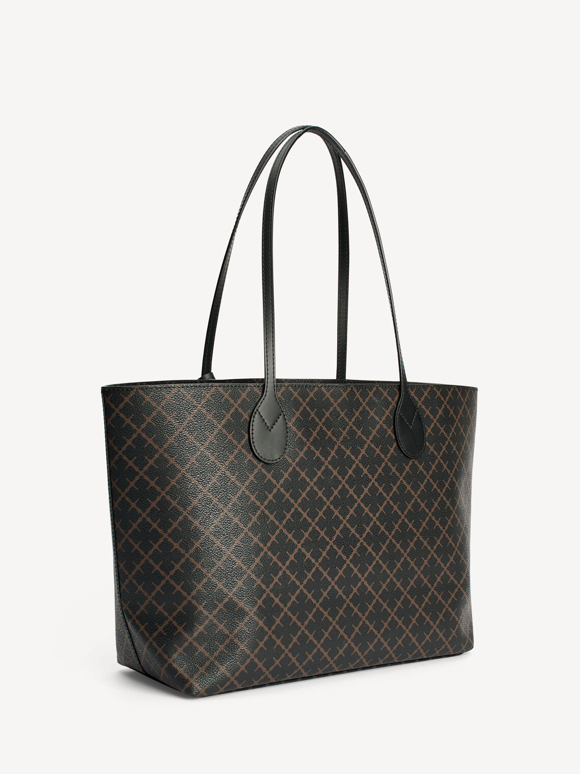 ABIGAIL veske fra By Malene Birger i fargen brun, laget i polyvinylklorid med Signature Flower print.