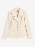 By Malene Birger Adrianna blazer i kremhvit, med innsvinget midje for en feminin og tidløs passform.