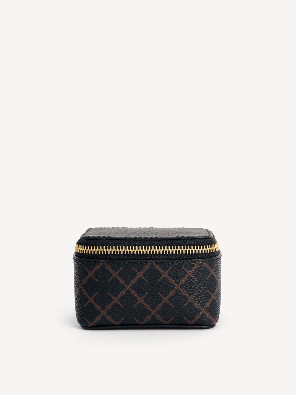By Malene Birger Bae Bijoux reise smykkeskrin i brun, laget av polyvinylklorid med Signature Flower-print.