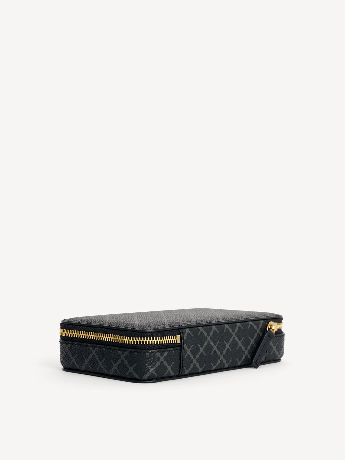 By Malene Birger Bae Cher smykkeskrin i grått, laget av polyvinylklorid med Signature Flower-print.