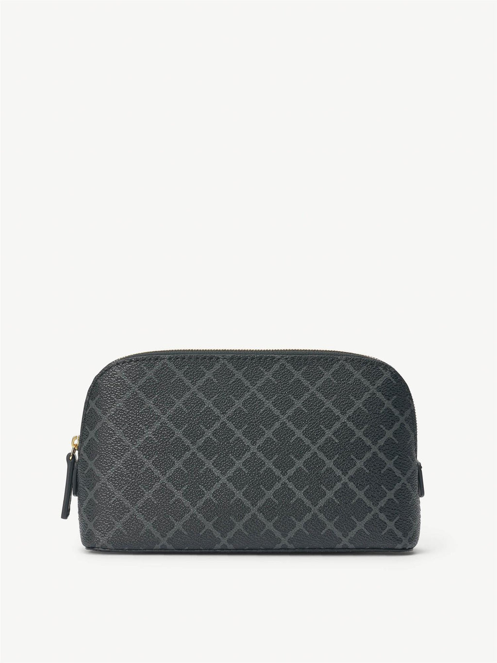 By Malene Birger Bae Small sminkepung i koksgrå, laget av polyvinylklorid med Signature Flower-print.