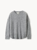 By Malene Birger BIAGIORMS genser i grå mohair og ull, med oversized passform og vrengte sømmer.