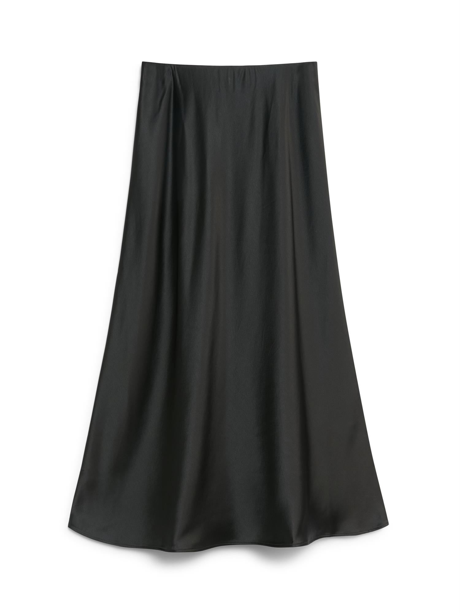 By Malene Birger Boshan satengskjørt i sort, med elegant snitt, asymmetrisk design og laget av acetat og polyester.