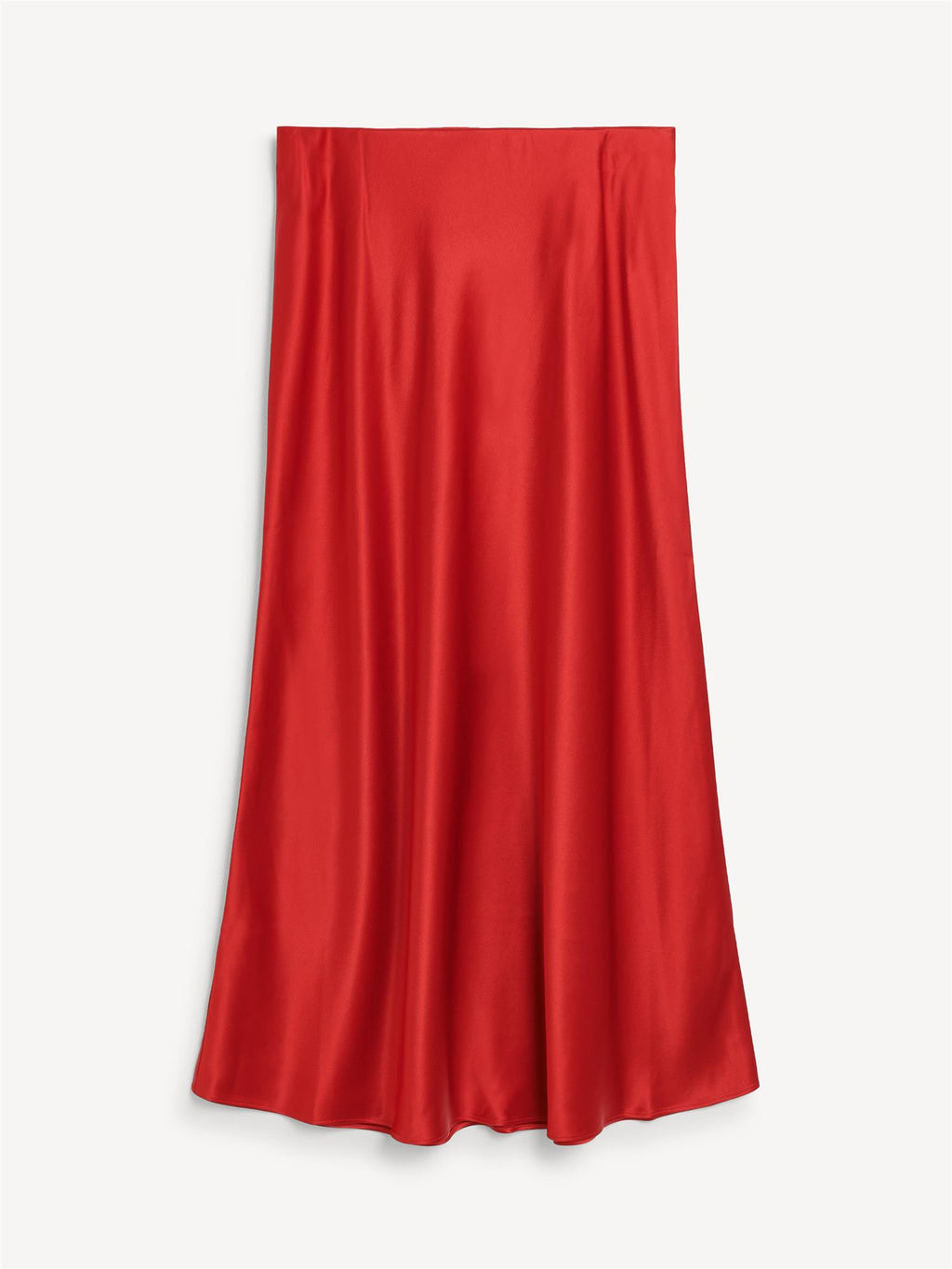 By Malene Birger Boshan skjørt i rød, med et elegant snitt, asymmetrisk design og laget av acetat og polyester.