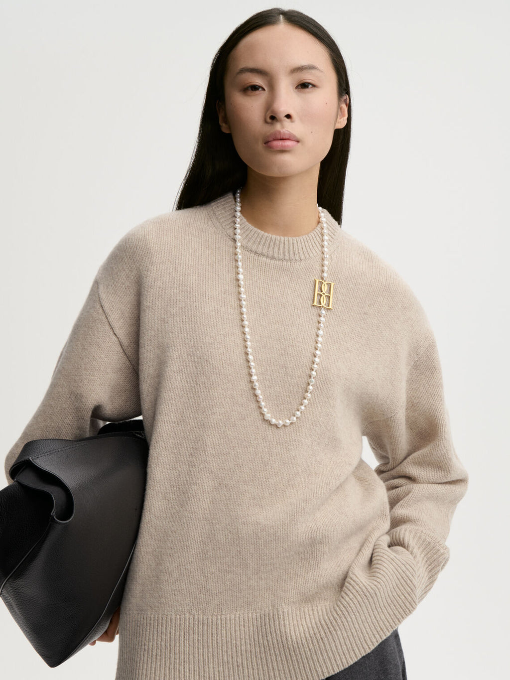 BRADLEY genser fra By Malene Birger i fargen beige, laget i 100% ull.