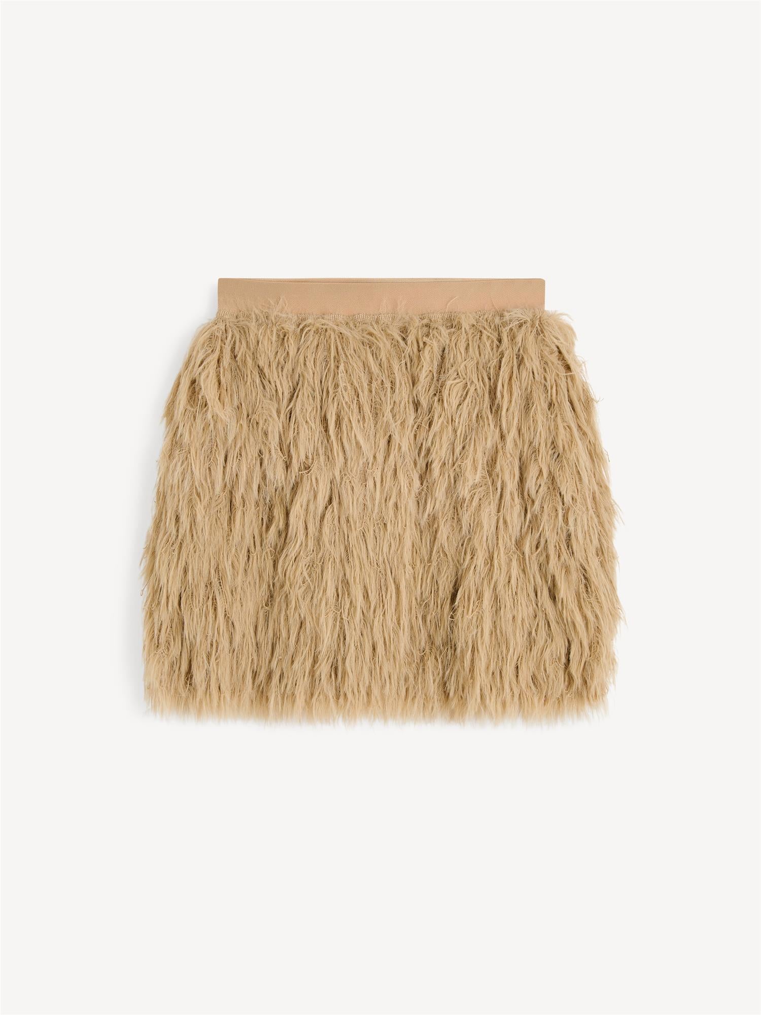 By Malene Birger Chamie skjørt i beige, laget av polyamid, med frynser og strikk i livet.