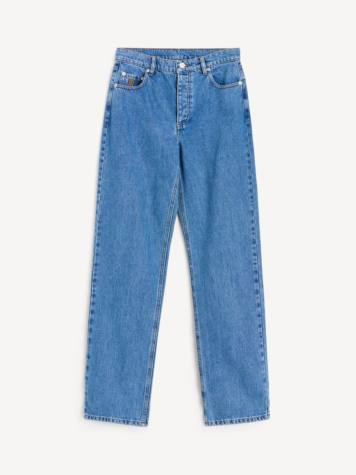 By Malene Birger Chicago jeans i denim blå, løs passform med rette ben, laget av 100% organisk bomull.